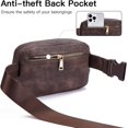 thumbnail image 4 of Leather Belt Bag for Women Fashionable Fanny Packs Cross Body Bag Waist Pack Camel Brown, 4 of 7