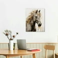 thumbnail image 2 of COMIO  Horse Picture Canvas Wall Art Rustic Stallion Horse Portrait Paintings Prints Poster Farmhouse Wall Decor Brown Gold Panel Living Room Wall Decoration, 2 of 4