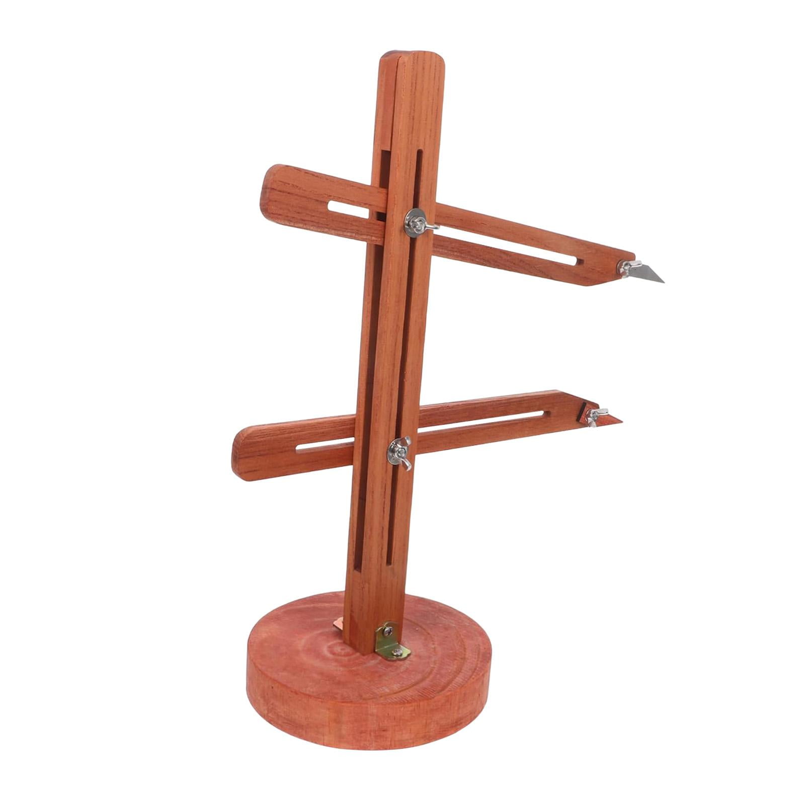 Pottery Throwing Gauge Pottery Tool Positioner Wood Material Comfortable Grip for Ceramic Artists and Beginners