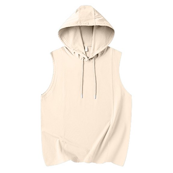 Afdoent Mens Casual Tank Tops Hooded Vest Back Heart Fashion Top Men Summer Light Sports Vest Streetwear