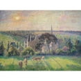 thumbnail image 3 of Pissarro, Camille 18x15 Black Modern Framed Museum Art Print Titled - Landscape at Eragny, 3 of 5
