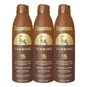 Coppertone Tanning Sunscreen Spray, Spf 15 Broad Spectrum Tanning Sunscreen, Water Resistant Sunscreen, 5.5 Oz, Pack Of 3.