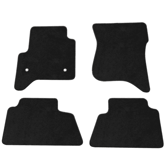 Ikon Motorsports Compatible with 14-18 Chevy Silverado Sierra Tahoe Yukon OE Factory Style Black Nylon Carpet Car Floor Mats Front Rear 4pc