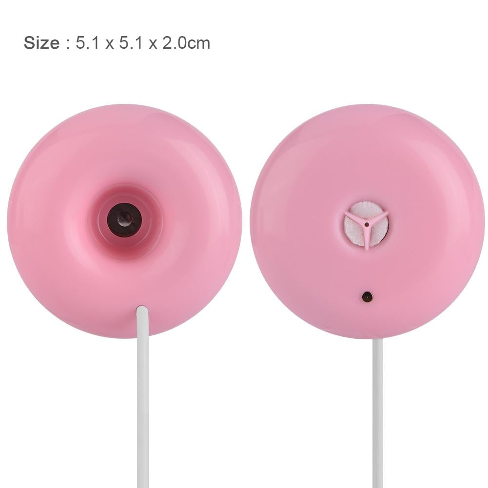 HERCHR Portable Mini Doughnut-shaped USB Atomization Spray Humidifier for Home Office Car Pink, Mini Humidifier, Atomization Humidifier