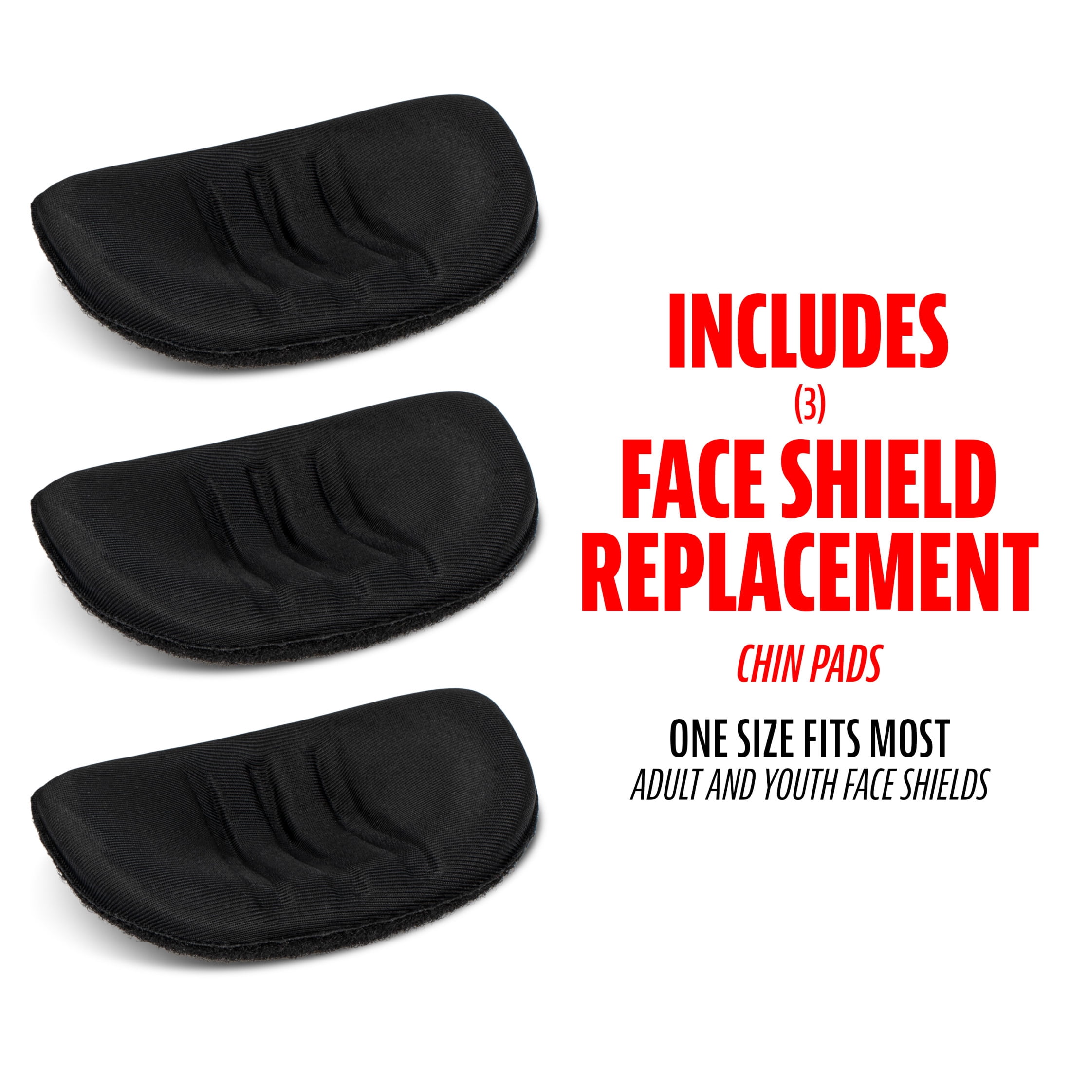 Franklin Sports Replacement Chin Pads for Softball Fielder Masks - Girls' + Women's Chin Cups for Face Guards - 3 Pack of Youth + Adult Replacement Chin Pieces - Fastpitch Softball Chin Protector