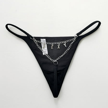 

YDKZYMD Women’s Thongs G String Sexy Underwear Lace Low Rise Ultra-thin Chain Panties C