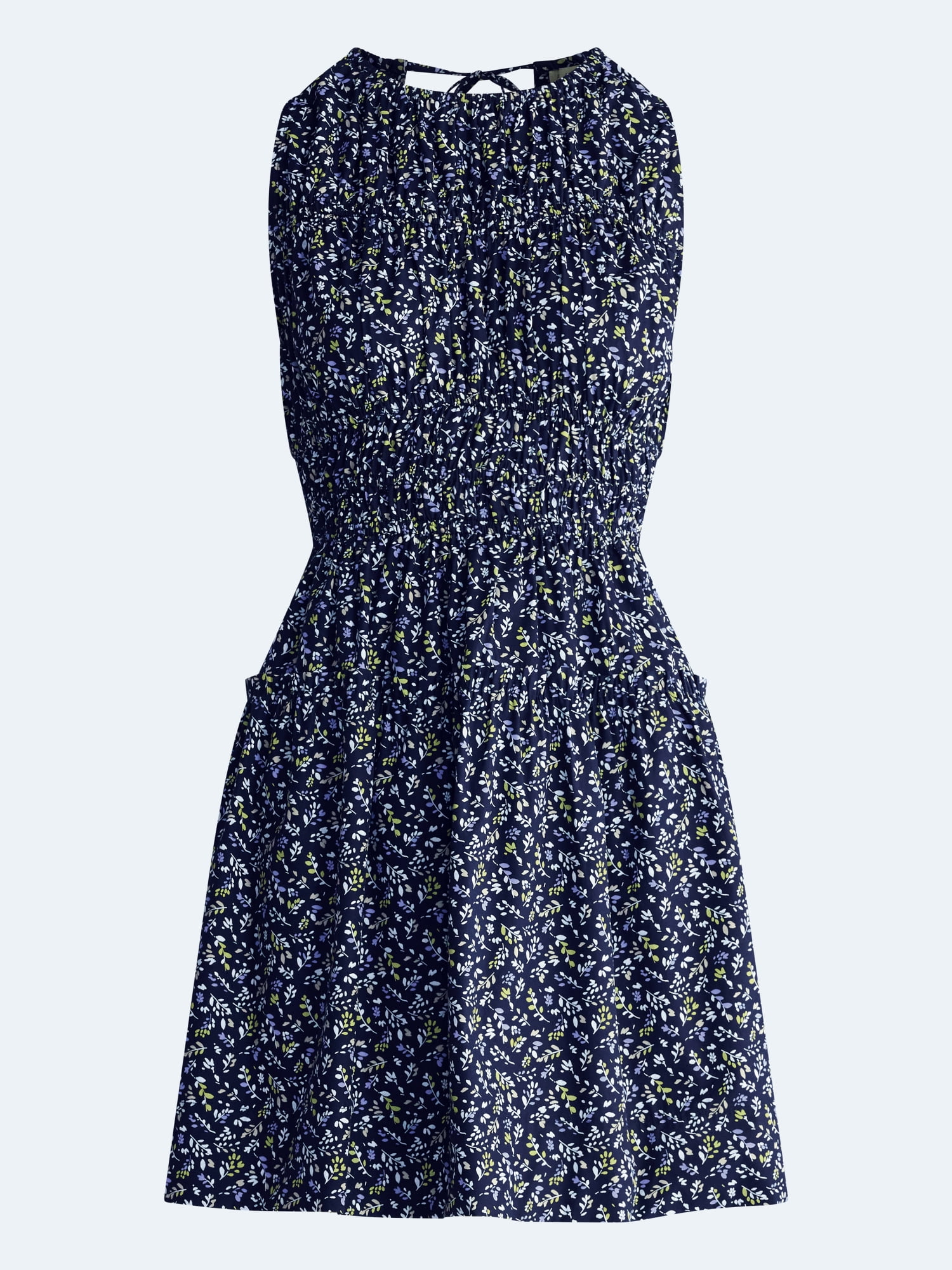 Free Assembly Women's Smocked Sleeveless Cotton Mini Dress, Sizes XS-XXL