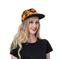 thumbnail image 6 of Hirioo Deep Yellow Colorful Sunflower for Baseball Cap Men Cap Flat Brim for Men Women Teens Adjustable Baseball Cap, 6 of 7