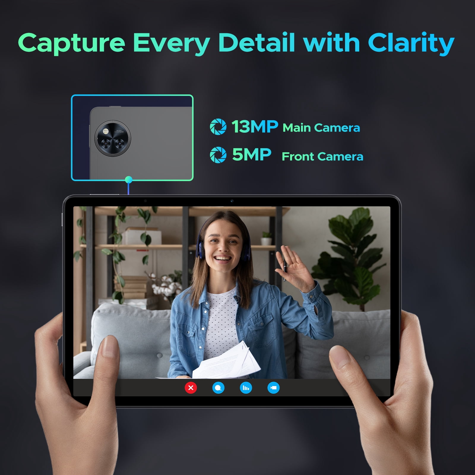 DOOGEE U11 Android 16 Tablet with Keyboard, 11 inch Tablet & Gemini AI, 16GB+128GB/2TB, 8580mAh Android Tablet, Unisoc T7200 Octa-Core Gaming Tablets, 13MP+5MP, Widevine L1/BT5.0+5G WiFi, Metal Body