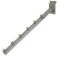 thumbnail image 2 of 6 Ball Slatwall Waterfall, 18" L Square Tube Faceout Hook for Retail Slat Panels, Chrome, 2 Pack, 2 of 2