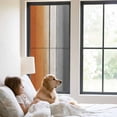 thumbnail image 3 of Burnt Orange Gray Ombre Window Privacy Film, Vintage Farmhouse Wooden Static Cling UV Sun Blocking Tint Film Heat Control Windows Films for Bedroom Bathroom, Window Stickers 29.5"x78.7", 3 of 8