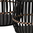 thumbnail image 5 of S/3 Bamboo Footed Planters 17/14/10", Black, 5 of 5