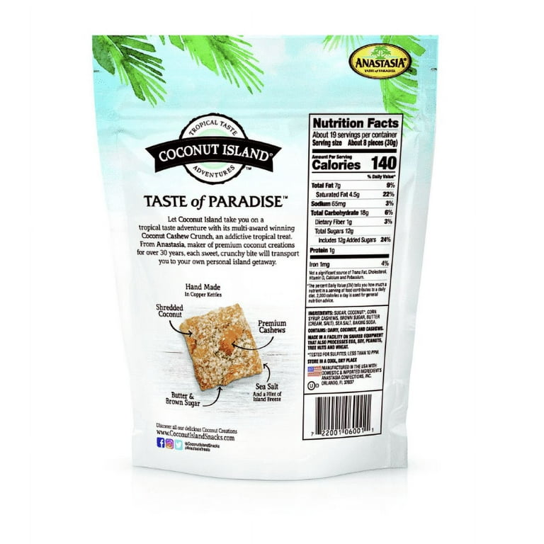 COCOナッツページです Anastasia Variety pack Coconut Cashew Crunch Original Recipe +