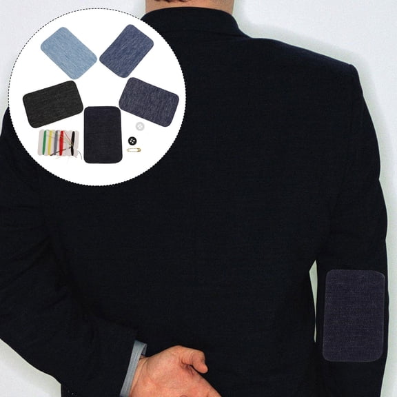 SEWCHICS Blue Iron On Patches Kit for Sewing and Decorating Clothes Fabric Accessories Perfect for Mending Jeans Size 4.5x6.5