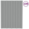 thumbnail image 1 of vidaXL Panneaux de Toit 36 Pcs Acier Galvanisé Gris 60x45 cm, 1 of 5