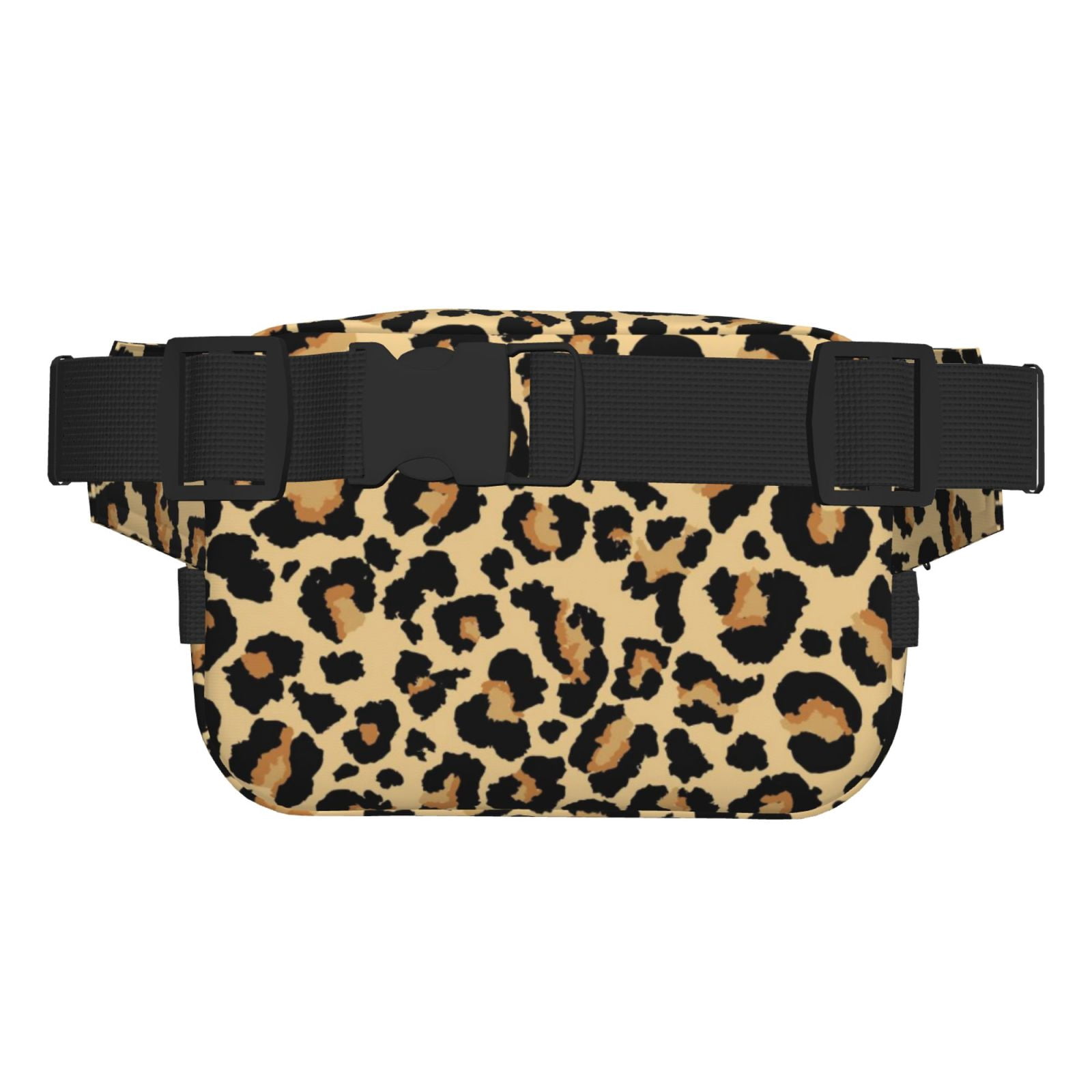 Kdxio Leopard Print Crossbody Double Layer Waist Bag Belt Bag for Unisex Fanny Pack Fashion Waist Packs for Hiking Running Shopping Traveling