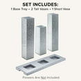 thumbnail image 7 of Silver Vases for Decor Vase - Acrylic Flower Vase Set Luxury Gift, Modern Decorative Vases for Home Décor, Living Room, Entryway Table, Mantle Shelf & Wedding Centerpiece, 3 Vases & Tray, by Elavain, 7 of 7