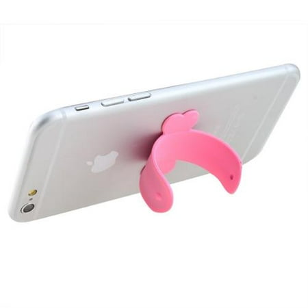 Nokia Camera Holder AGPtek Universal Silicone Phone Holder Stand for Samsung iPhone HTC LG Nokia, Double-side Adhesive Tape Design - Pink ()