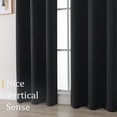 thumbnail image 4 of Chyhomenyc Black Blackout Curtains 54 Inches Long 2 Panels Set, Thermal Insulated Living Room Window Curtains, Light Blocking Grommet Drapes for Bedroom, Each 40Wx54L Inch, 4 of 8