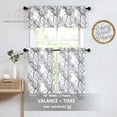 thumbnail image 4 of Decoultimatex Black Valance Curtains for Windows Print Tree Branch Semi-Sheer Valance，1 Panel 50"W x 15"L, 4 of 5