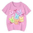 thumbnail image 4 of Easter Holiday T Shirt for Kids Boys Girls Print Short Sleeve Crew Neck Festival Celebration Family Party Soft Pink 4 Years-5 Years, 4 of 4