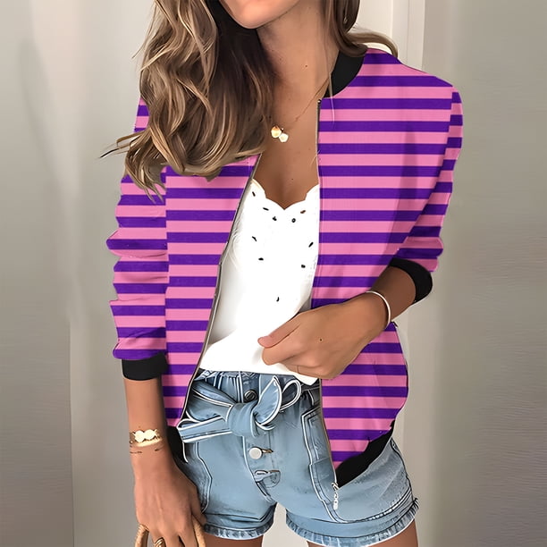 Sudadera informal de manga larga con capucha y chaquetas para mujer Sudadera holgada de manga larga con cremallera Chaqueta informal de béisbol de punto grueso Chaqueta de poliéster para mujer