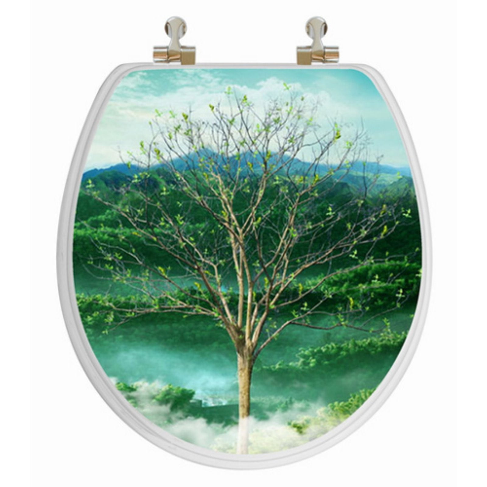 Topseat 67S3R8650CP Vario Scenario Four Seasons Round 3D Toilet Seat