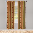 thumbnail image 3 of Ambesonne African Curtains, Ethnic Musical Instrument, Pair of 28"x84", Multicolor, 3 of 5