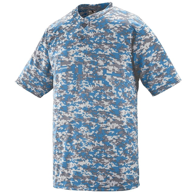 Jersey DE DOS BOTONES Augusta Digi Camo Wicking 2XL Azul 1555