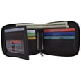thumbnail image 2 of Swiss Marshall Men's Zipper RFID Blocking Premium Leather Zip-Around ID Bifold Wallet, 2 of 48