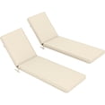 thumbnail image 1 of LLLLZASD Chaise Lounge Cushions Outdoor Set of 2, Fade Resistant, 72 x 21 x 3 in Sun Lounger Replacement Cushions, Patio Lounge Chair Pads with Removable Cover for Pool, Beach, Deck, Lawn, Beige, 1 of 6