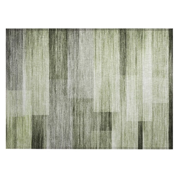 Dalyn Rugs Machine Washable Indoor/Outdoor Chantille ACN2082 Green 1'8" x 2'6" Rug