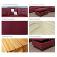 thumbnail image 6 of Golden Furniture 3PCS L Shape Faux Leather Sectional Sofa Set, Living Room Sofa Set with Storage Ottoman and Matching Pillows, 6 of 8