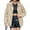 Beige, variant on Autumn Winter Womens Zipper Leather Jackets Faux Casual Motorcycle Jacket with Pockets