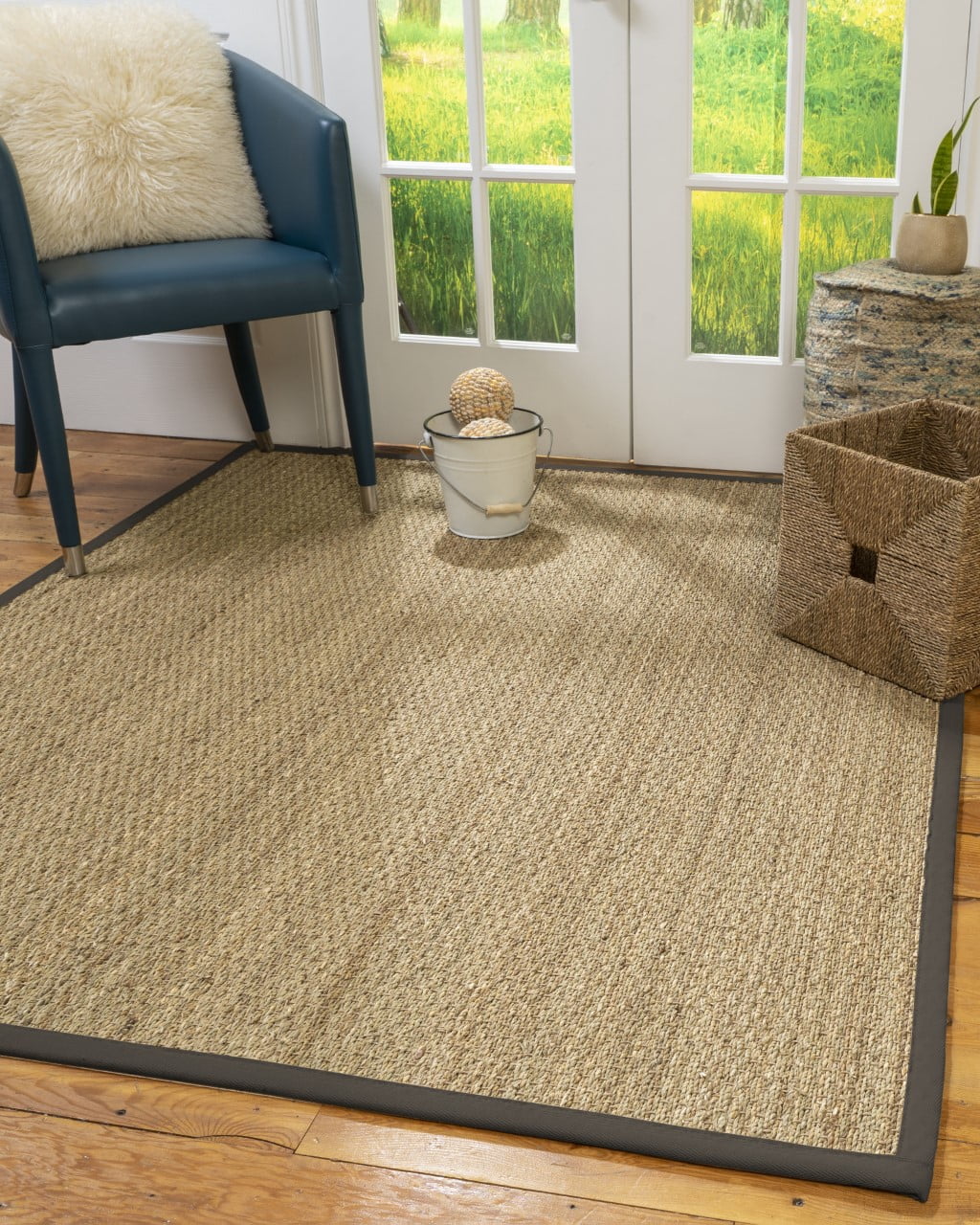 Natural Area Rugs Half Panama Custom Seagrass Rug, 9' x 12 ...