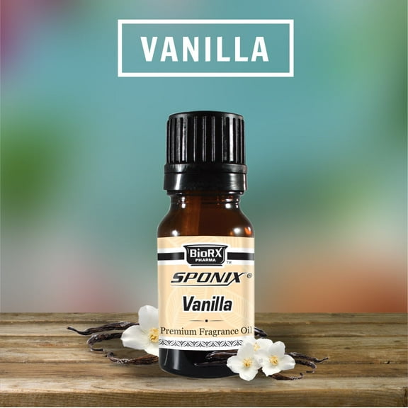 Vanilla Fragrance Oil 10 mL (1/3 Oz) Aromatherapy - 100% Pure Organic Aromatic Premium Essential Scented Perfume Oil by Sponix Made in USA