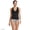 Black, variant on Lands' End Women's Plus Size V-Neck Plunge X Back Tankini Top