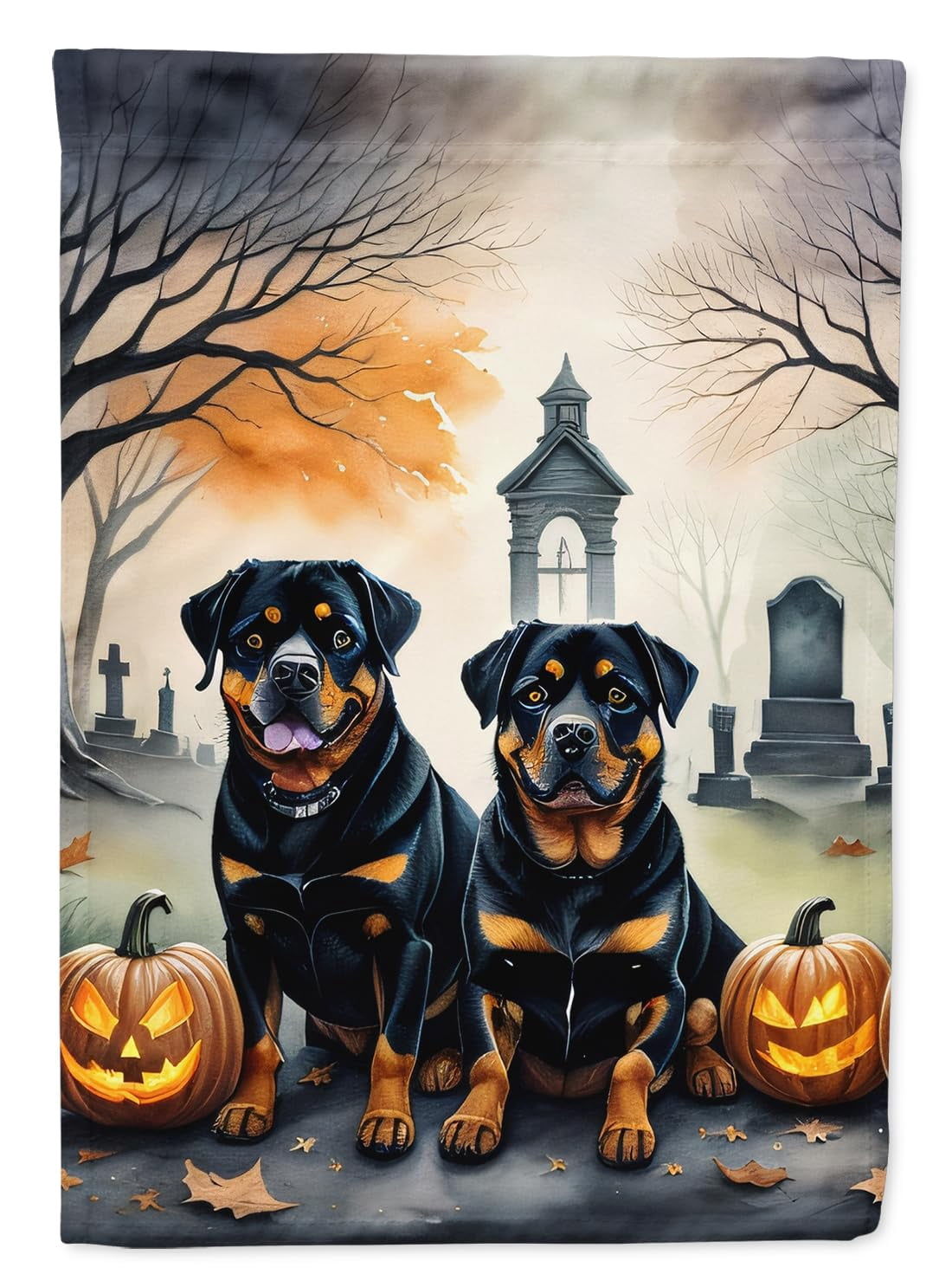 Vizsla Spooky Halloween Garden Flag 11.25 in x 15.5 in