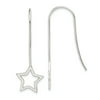 Primal Silver Sterling Silver Star Shepherd Hook Dangle Earrings