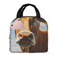 thumbnail image 1 of Easygdp Daisy Flower Field Cow Bolsa Térmica Premium - Tela Oxford Impermeable, Gran Capacidad, Bolsillo Frontal, Unisex para Trabajo, Escuela, Actividades al Aire Libre y Picnics, 1 of 8