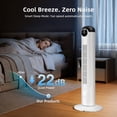 thumbnail image 3 of 36 Inches Bladeless Tower Fan with Remote for Bedroom,90°Oscillation Standing Floor Fans that Blow Cold Air with 9H Timer & Child Lock,Ultra Quiet Small Cooling Fans for Office - Black, 3 of 7