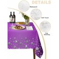 thumbnail image 2 of Modern Purple Table Cloth, Abstract Diamond Luxury Gradient Waterproof Tablecloth for Rectangle Tables, Reusable Washable Fabric Table Cover for Restaurant Kitchen Dining Tables 60"x84", 2 of 6