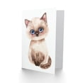 thumbnail image 2 of Artery8 Cute Ragdoll Kitten Fluffy Cat Lover Watercolour For Child Kids Birthday Card, 2 of 3