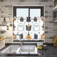 thumbnail image 4 of Yayeee Kitchen Curtains Tier Pair Light Filtering 27"x24" Rod Pocket Short Cafe Window Panel, Halloween Ghost, 4 of 7