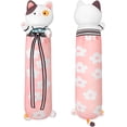 thumbnail image 1 of Terbaik 70cm Long Cat Plush Body Pillow 28\u201d Cherry Blossom Cute Cat Plushies Soft and Huggable Cat Stuffed Animals Kawaii Plush Throw Pillow for Girls Boys and Girlfriend, (Pink,27.6in/70cm), 1 of 6