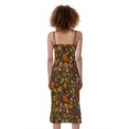 thumbnail image 2 of Cartoon Camping Pattern Print Slim Fit Midi Cami Dress, Camper Camping Fashion Summer Maxi Sexy Casual Dress For Women, 2 of 4