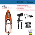 thumbnail image 1 of WLtoys-Barco de carreras de alta velocidad a Control remoto, modelo WL916F1, 2,4G, impermeable, recargable, eléctrico, juguetes de lancha rápida Fivean unisex, 1 of 2