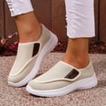 thumbnail image 2 of Rokment Orthopedic Walking Shoes for Women Elderly Plantar Fasciitis with Arch Support Lightweight Confortable Mesh Non Slip Work Tennis Nursing Sneakers Beige Size 6.5, 2 of 5