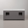 thumbnail image 7 of Water Creation Madison 72" Solid Hardwood Double Bathroom Vanity in Gray/Chrome, 7 of 7