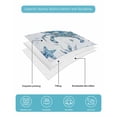 thumbnail image 5 of Quilts Twin-XL Size Bedding Set, Blue Coastal Crabs Lightweight Quilted Comforter, Summer Ocean Seahorse Coral Shells Soft Reversible Bedspread Coverlet with Pillow Covers for All Season, 68" x 98", 5 of 7